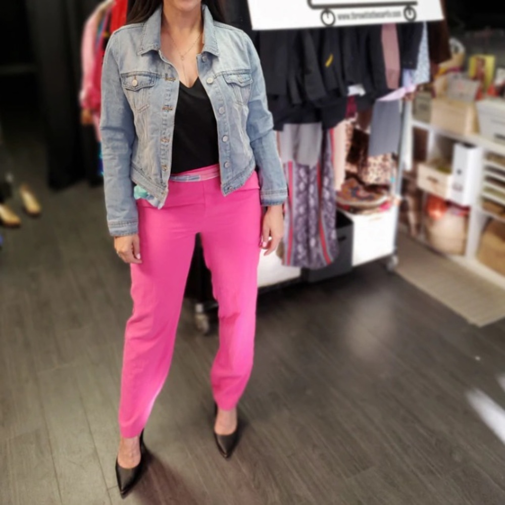 🆑Vintage TanJay Pink elastic band Women’s Dressy Trousers Pants